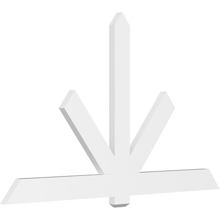 Ekena Millwork Kennewick Architectural Grade PVC Gable Bracket, 84"W x 49"H x 2"D x 6"F, 14/12 Pitch GBP084X49X0206KEN00